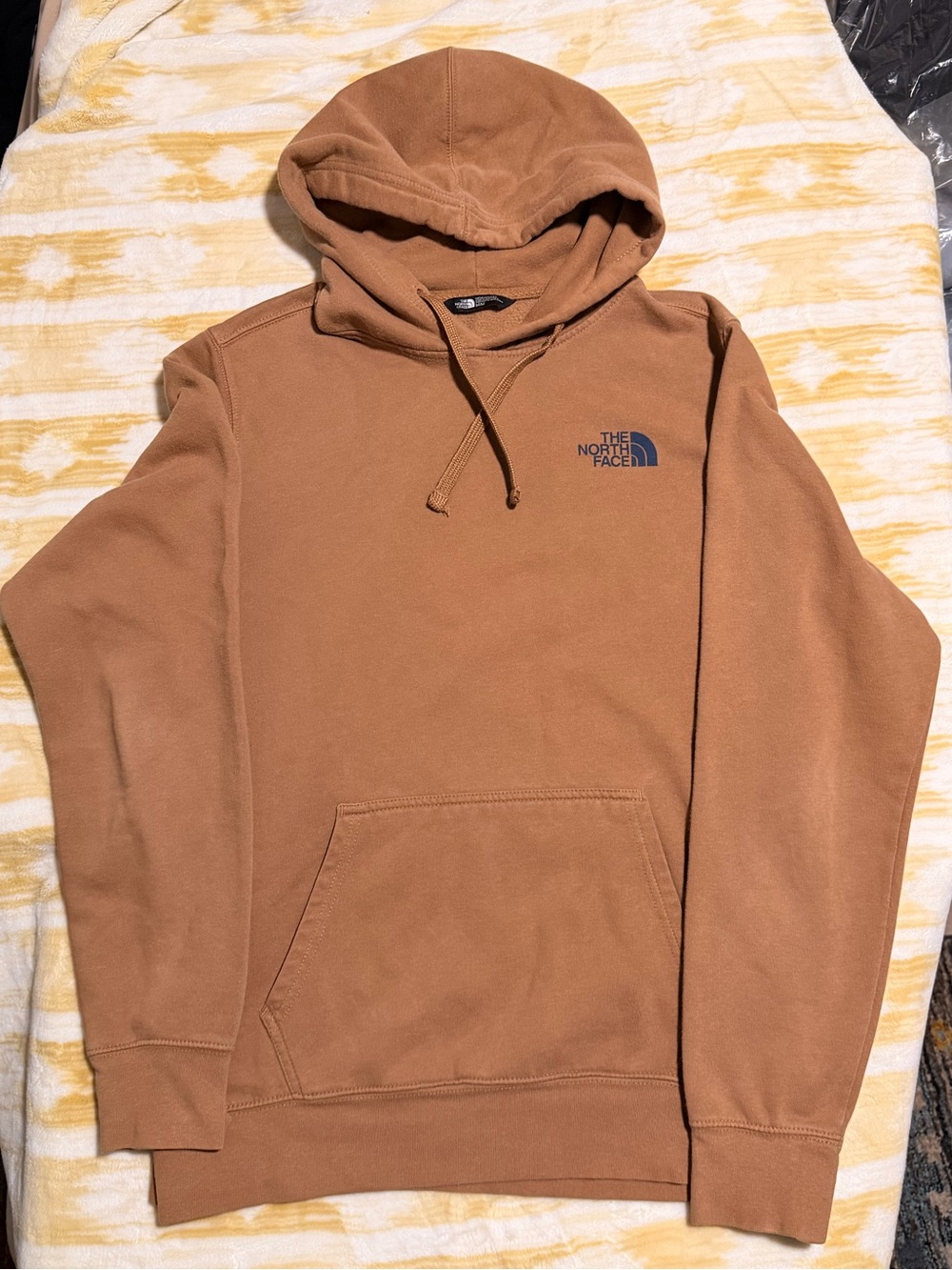 The North Face Men's Sweatshirt Hoodie Tan Brown, Medium